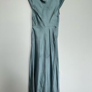 Hello Molly Green Sheath Midi Dress Sleeveless Scoop Neck